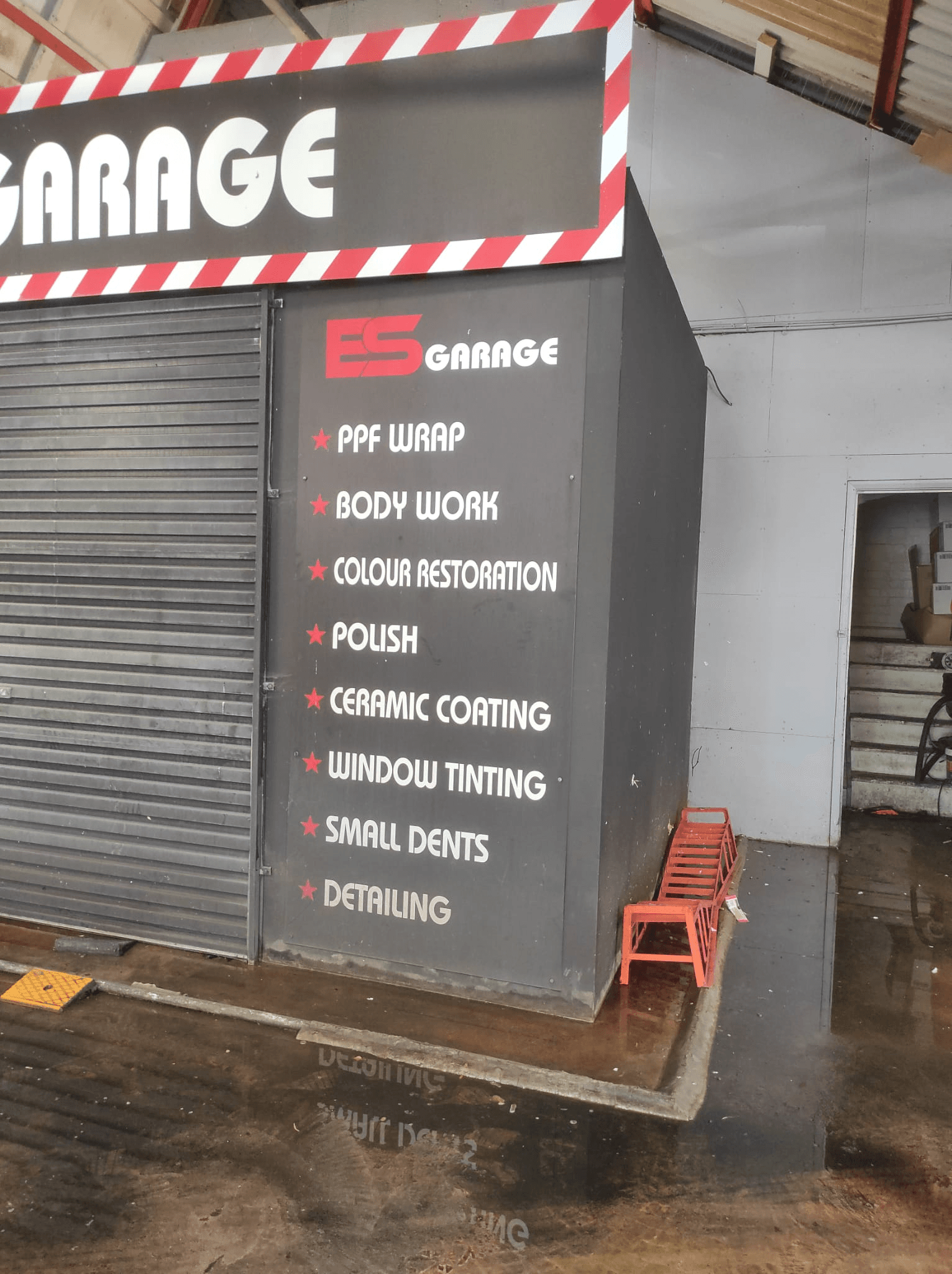 ES Garage services list at Wandle — PPF, body work, polish and more