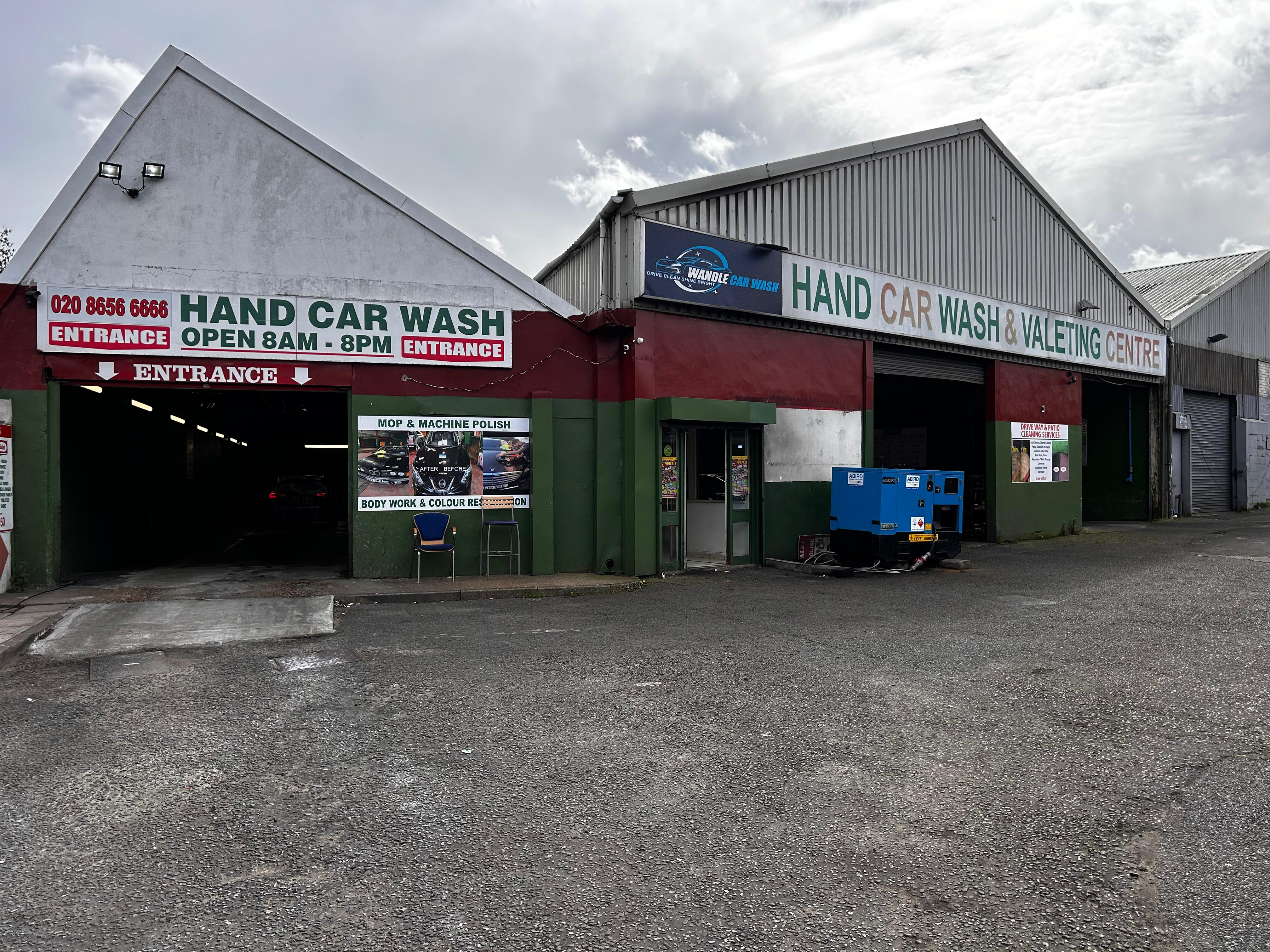 Hand car wash and valeting centre exterior